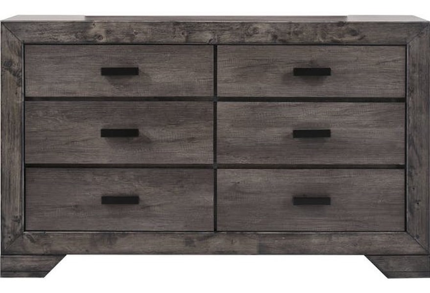 Elements International Nathan Nh100dr Rustic Dresser With Six