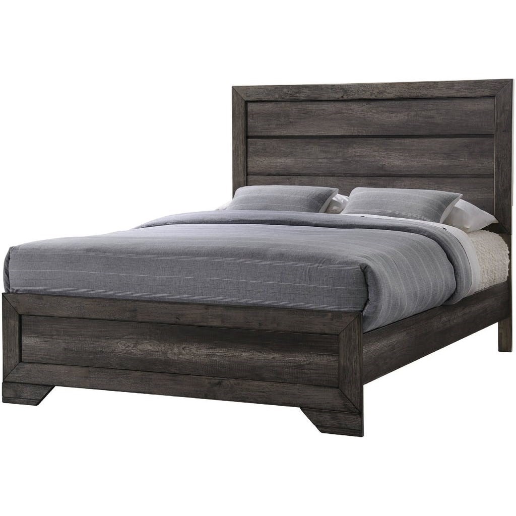 Elements International Nathan Nh100kb Rustic Plank King Bed Sam Levitz Outlet Panel Beds