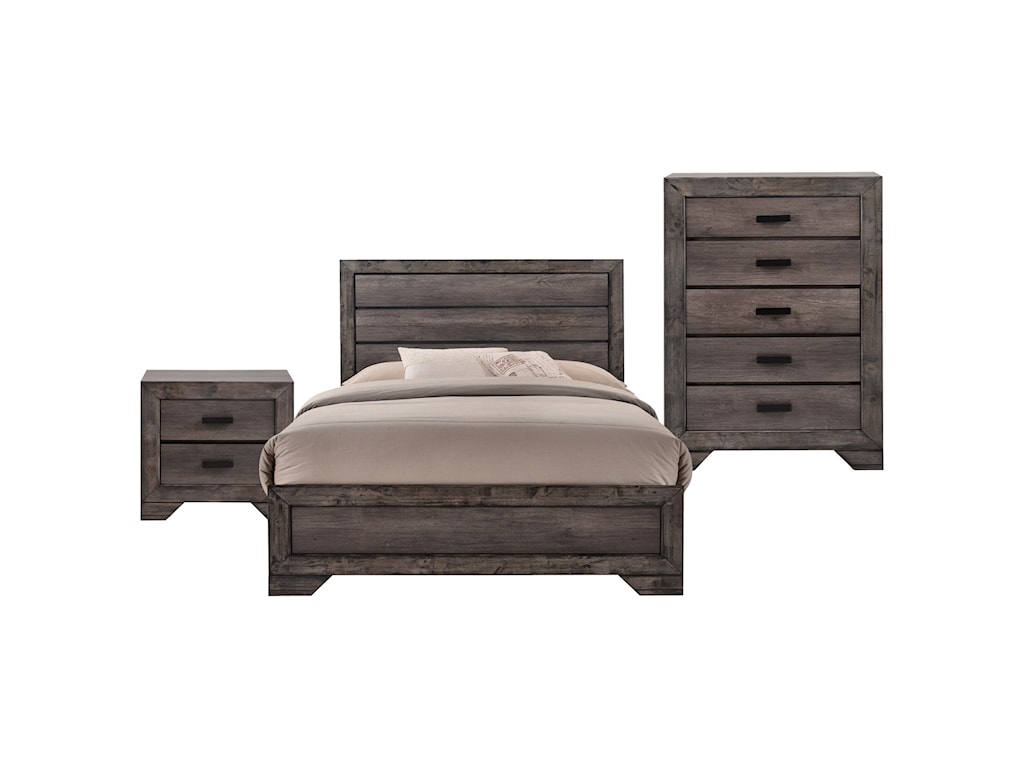 Elements Nathan 3 Piece Queen Bedroom Set | Royal Furniture 