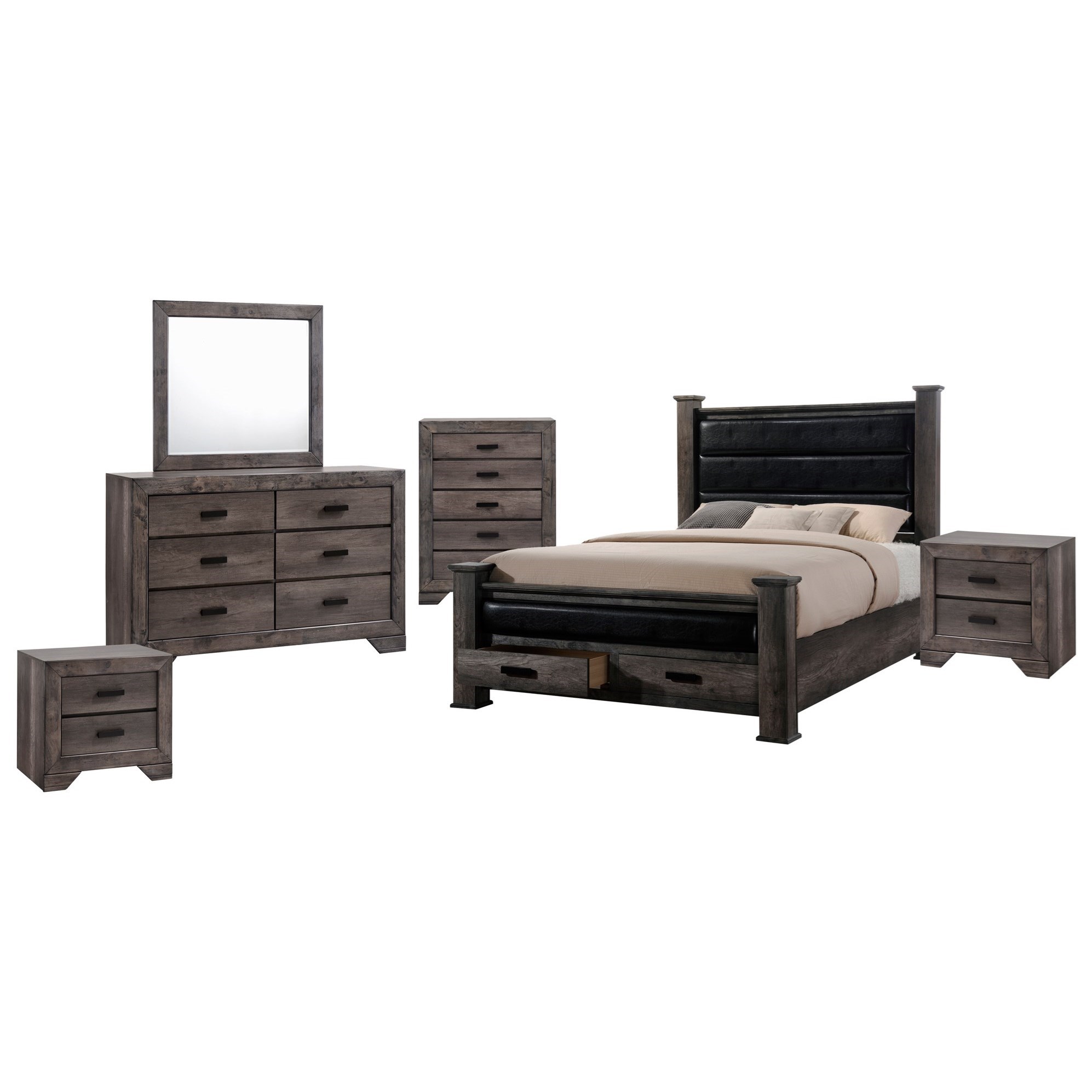Elements Nathan 6 Piece King Bedroom Set Royal Furniture