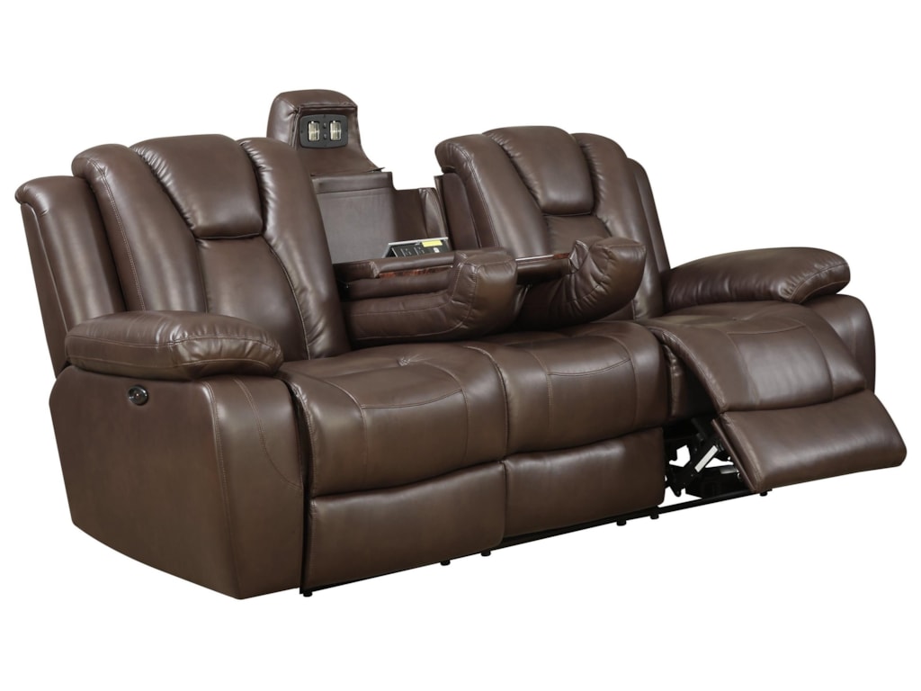 Reclining Sofa With Center Console Home Ideas Elements International M Reclining Sofa With Drop Down