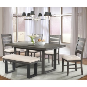 Elements International Sawyer Dining Table Set With Bench Bullard Furniture Table Chair Set With Bench