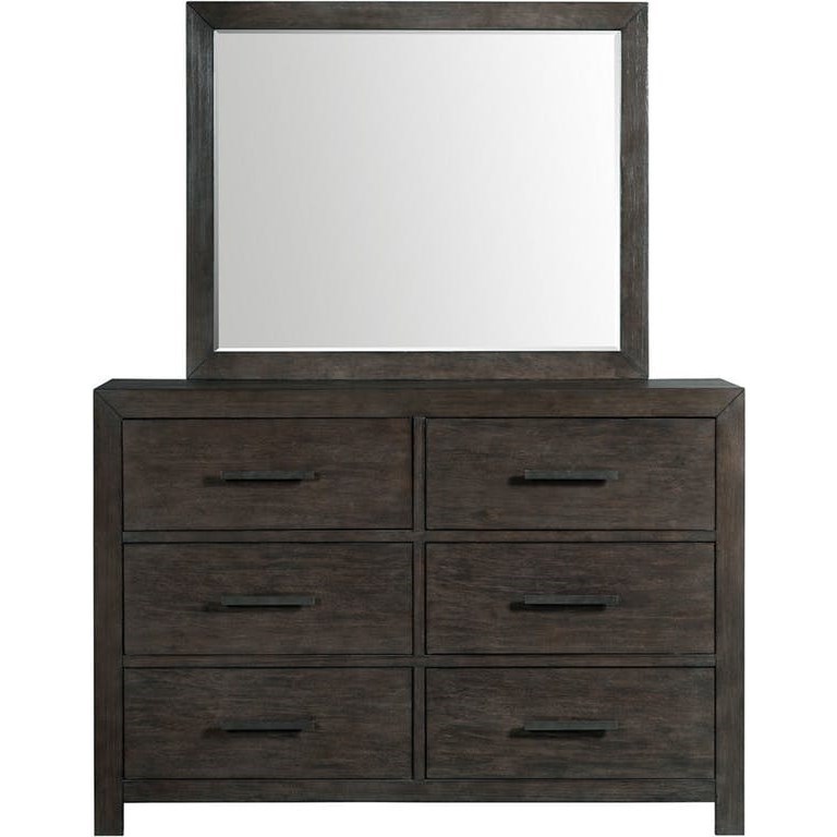 Shelby Sy600 Casual 6 Drawer Dresser And Mirror Dream Home