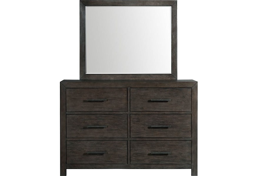 Shelby Sy600 Casual 6 Drawer Dresser And Mirror Dream Home