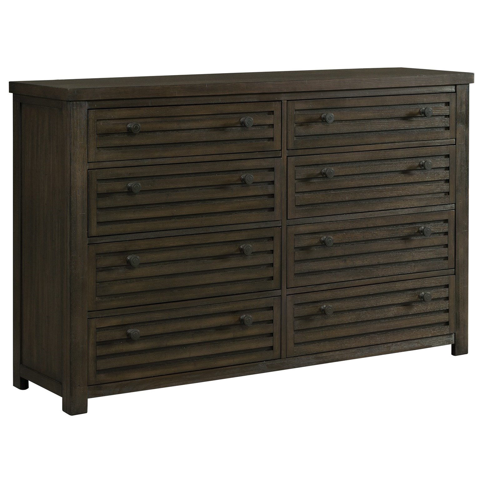 Elements International Shelter Bay Transitional 8 Drawer Dresser With Felt Lined Top Drawer Lindy S Furniture Company Dressers