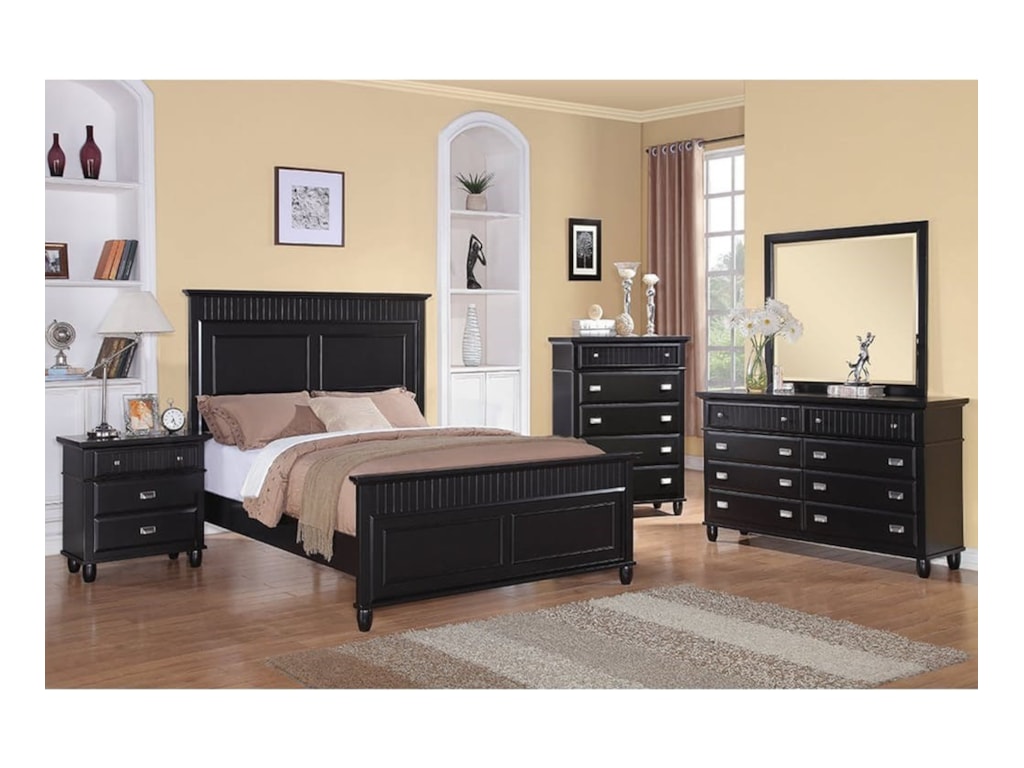 Elements International SpencerKing Panel Wood Bed