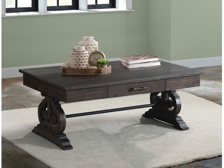 Elements International Stone Tst300ct 2xet Rectangular Cocktail Table And 2 Round End Tables Set Sam Levitz Outlet Occasional Groups