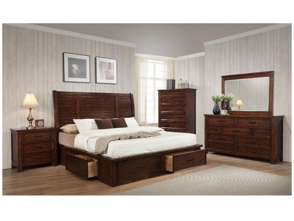 Elements International SullyKing Bed