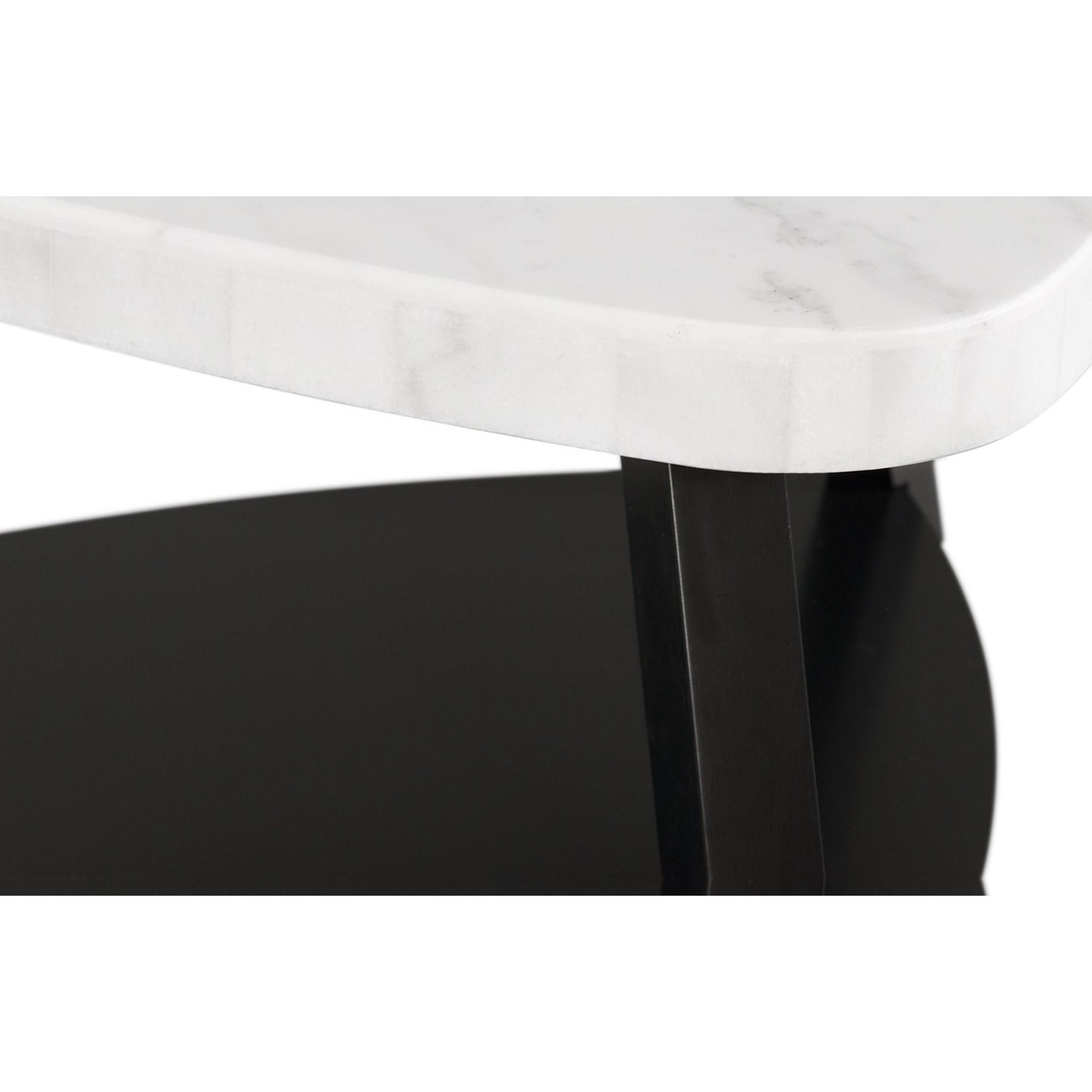 Elements International Trinity 202010877 Contemporary White Marble Top Coffee Table With Casters Sam Levitz Furniture Cocktail Coffee Tables