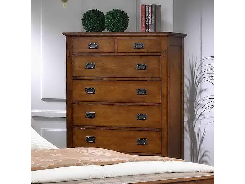 Elements International Trudy Mission Style Chest Of Drawers