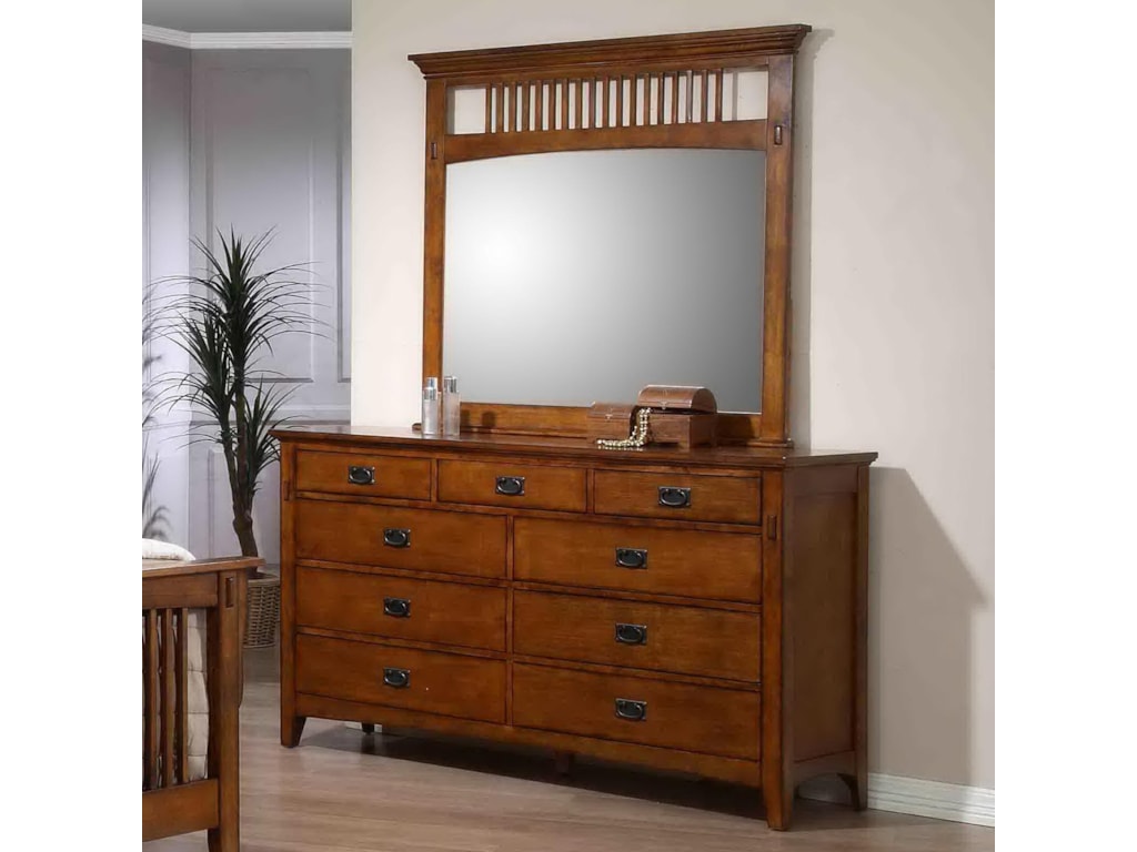Elements International TrudyDresser and Mirror