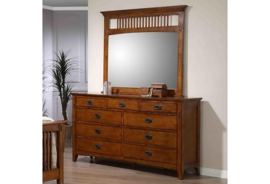 Elements International Trudy Tr750dr Mission Style Double Dresser