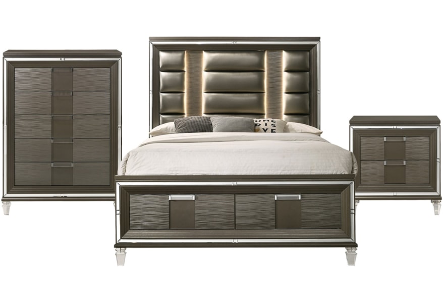 Elements International Twenty Nine 3 Piece King Bedroom Set Story Lee Furniture Bedroom Groups 3 Piece King Bedroom Set
