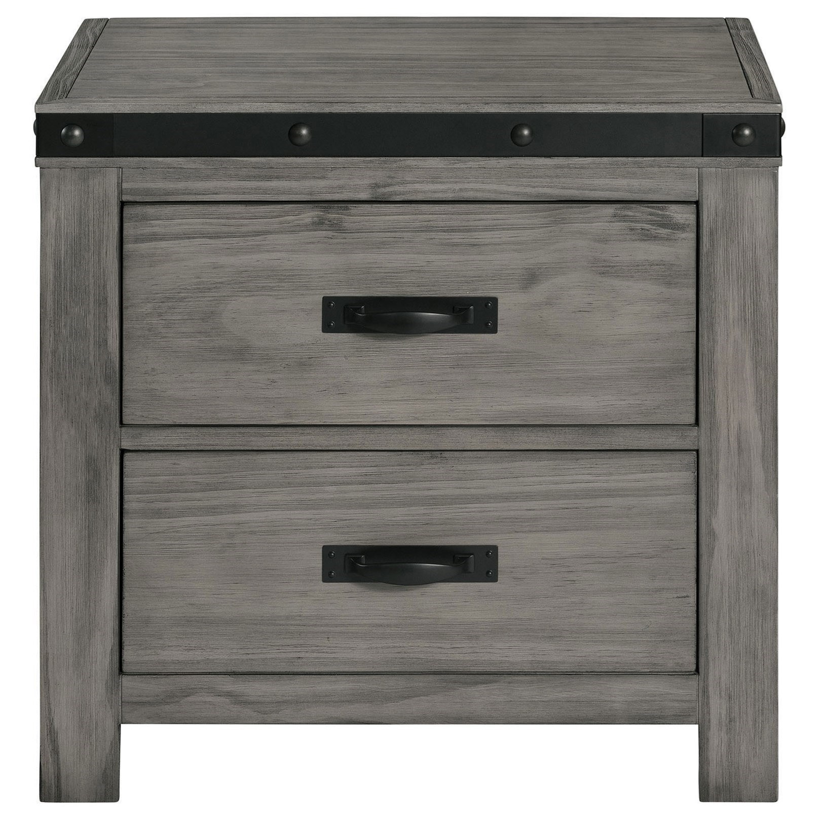Elements Wade Contemporary 2 Drawer Nightstand With Felt Lined
