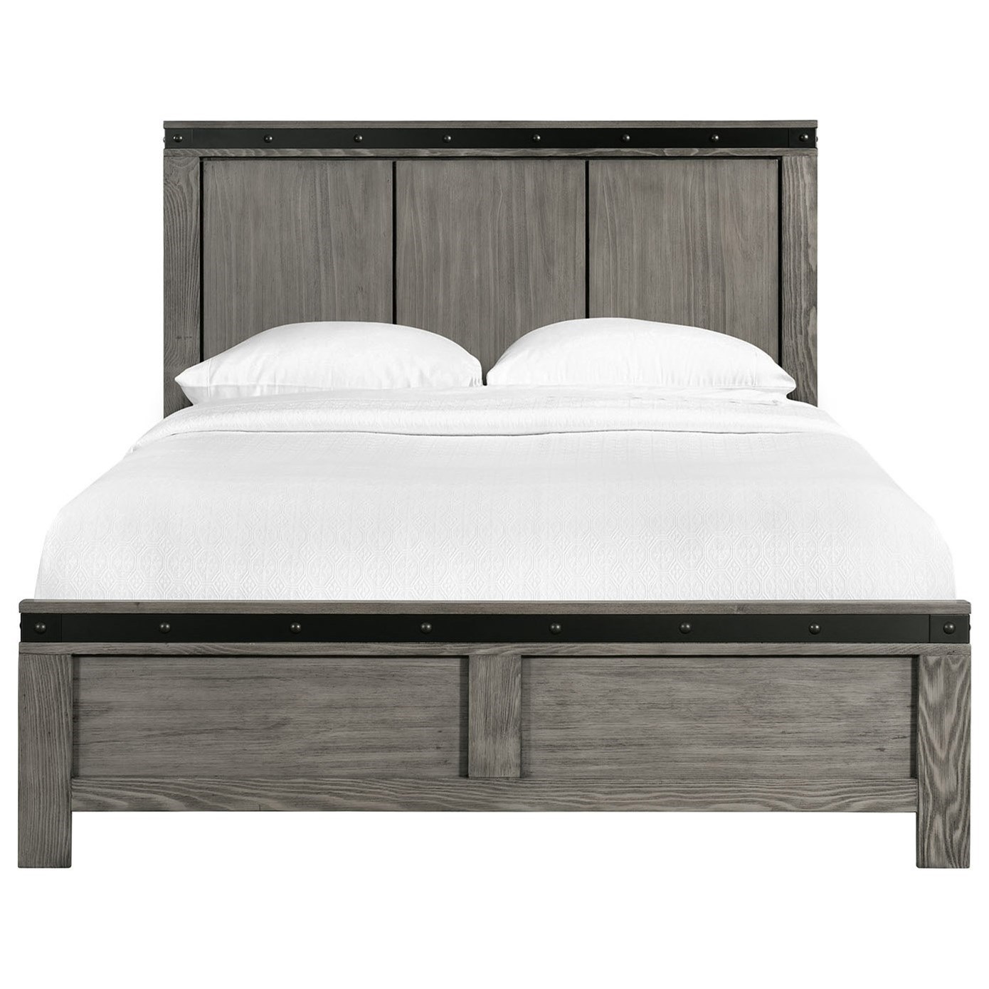 Elements International Wade We600qb Contemporary Queen Panel Bed