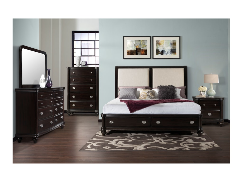 Elements International WestburyKing Bed Set