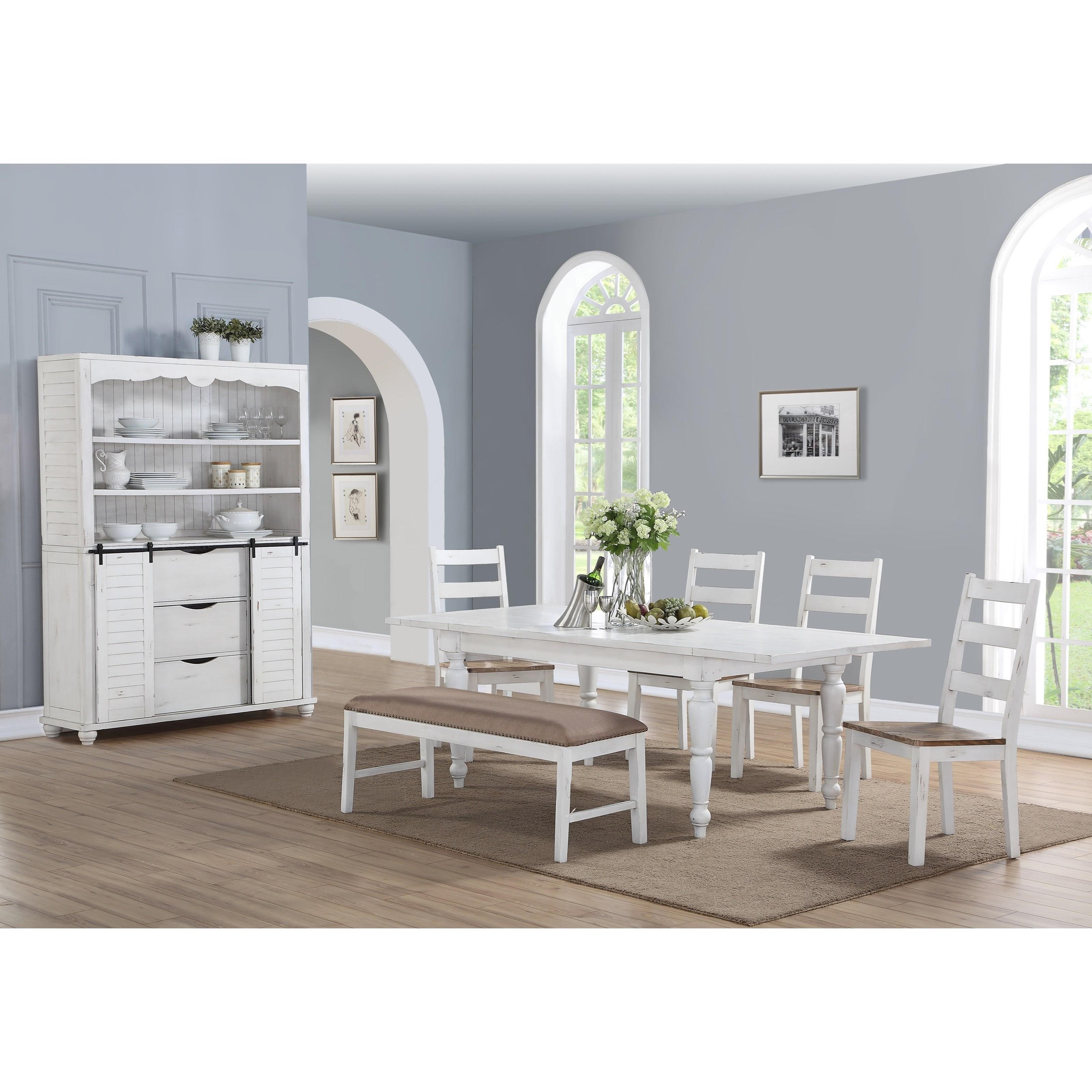 Emerald Abaco D848 60 65 K Rustic Buffet Hutch Set With 9