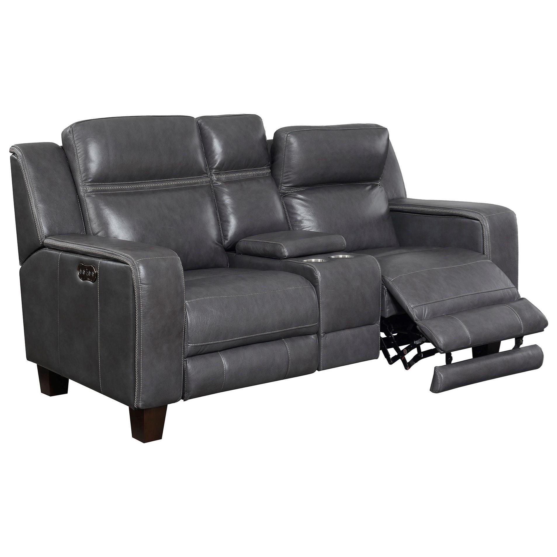 Beckett Leather 2 Piece Sectional Sofa With 2 Power Recliners