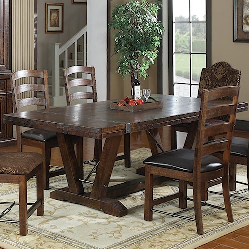 Emerald Pine Dining Room Table Trestle Emerald Pine Dining Room Table Trestle