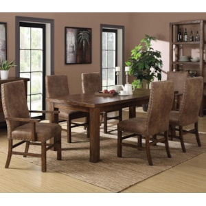 Emerald Chambers Creek 7 Piece Dining Set With Upholstered Chairs Wilson S Furniture Dining 7 Or More Piece Sets