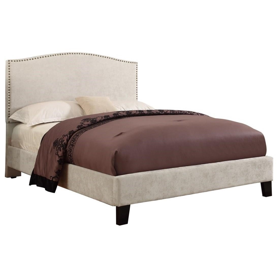Emerald Colton B126 09hbfbr 09 Transitional Full Size Upholstered Bed With Nailhead Trim Northeast Factory Direct Upholstered Beds