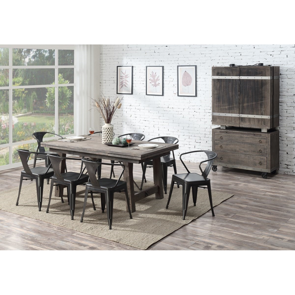 Emerald Dakota Rustic Refectory Trestle Dining Table Wilson S