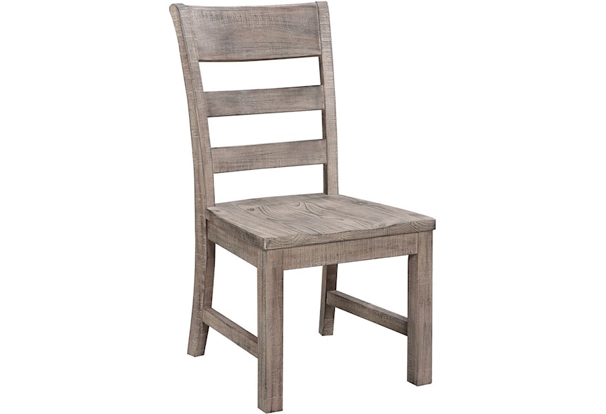 Emerald Dakota D570 20 05 Rustic Slat Back Side Chair With Wood