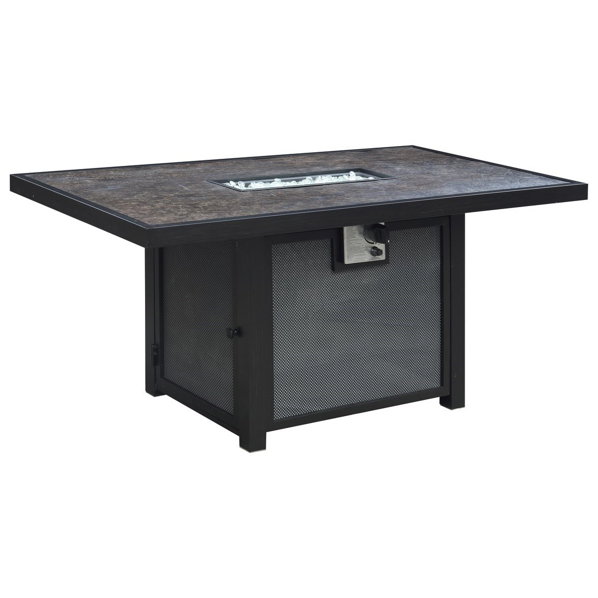 Emerald Del Mar Of1089 00pit Contemporary Rectangular Fire Pit