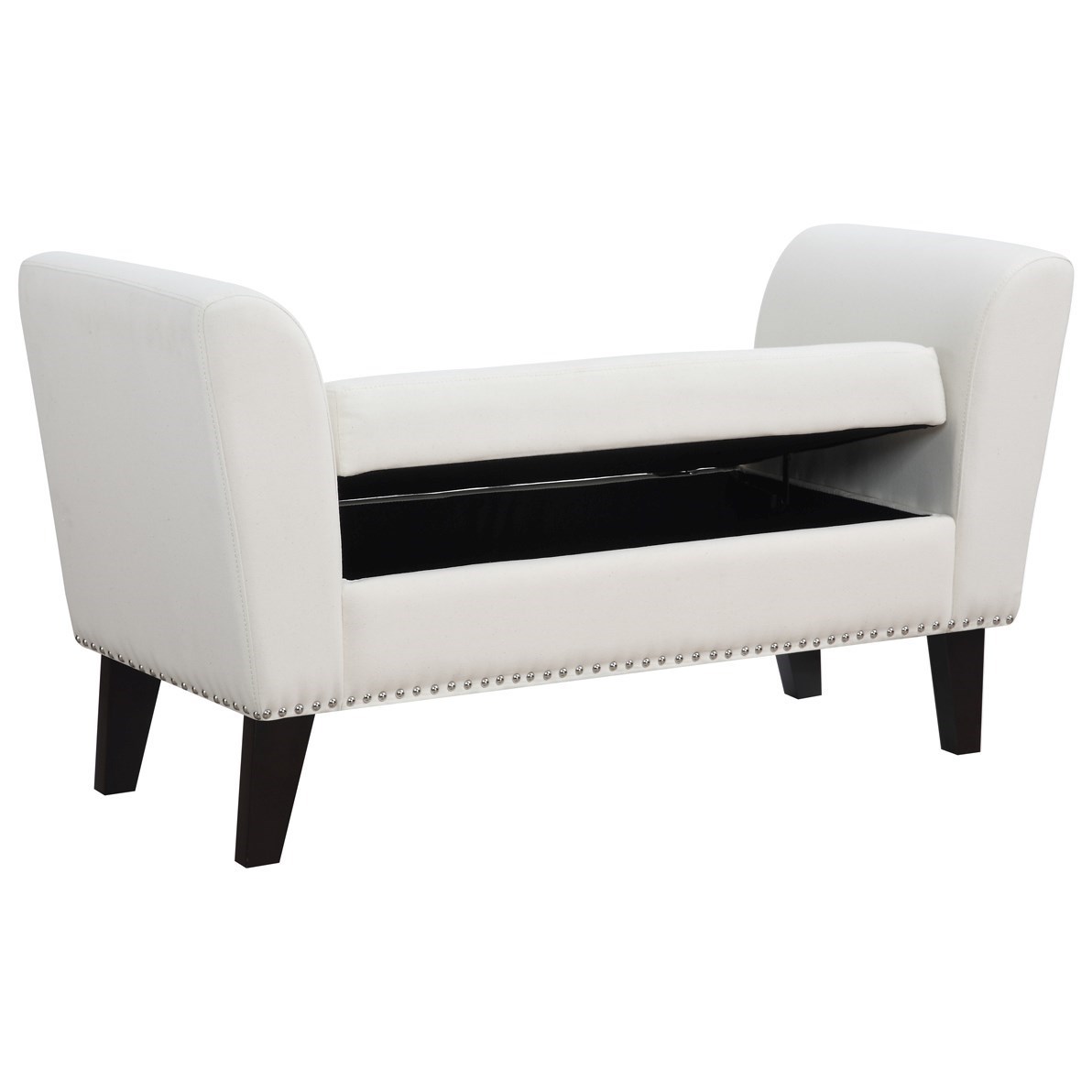 Emerald Diana U3771 09 09 Upholstered Storage Bench With Nailhead