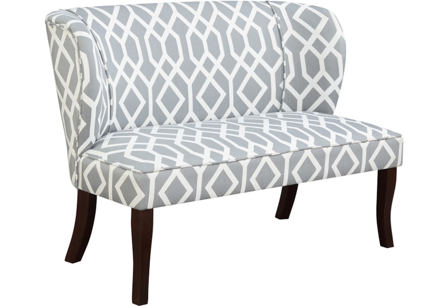 Emerald Hepburn U3329 01 03 Settee Accent Bench With Full Back