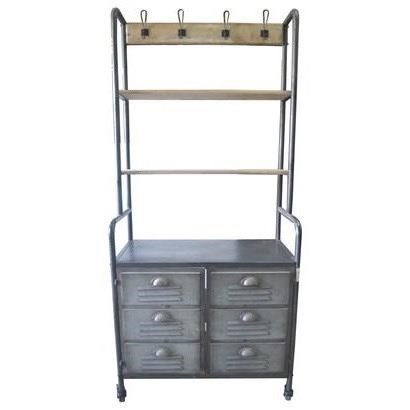 Emerald Laurell Hill Ac102 06 Industrial Hall Tree With 2 Interior