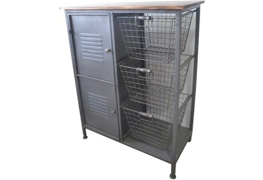 Emerald Manchester Ac352 Industrial Accent Cabinet With 3 Drawers And Interior Storage Northeast Factory Direct Cabinet