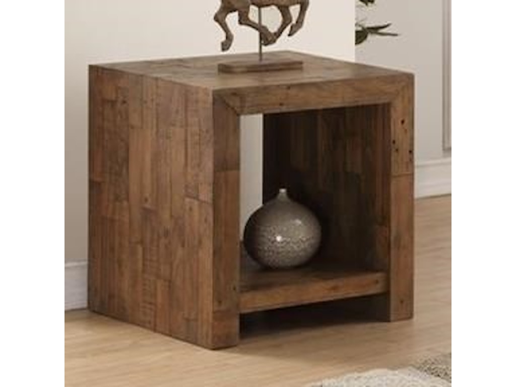 Pine Valley Contemporary Solid Wood End Table | Sadler's ...