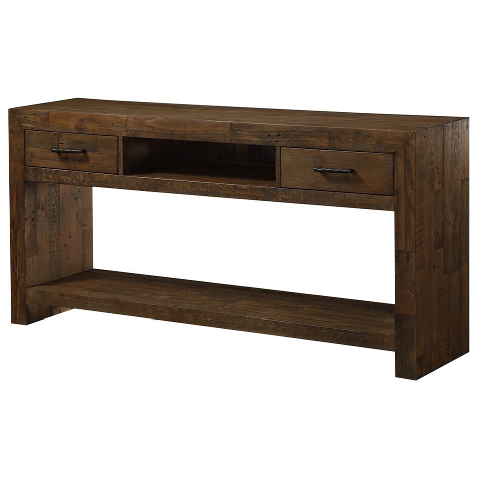 Emerald Pine Valley Contemporary Solid Wood 2 Drawer Sofa Table Wilson S Furniture Sofa Tables Consoles