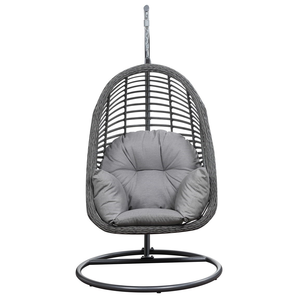 Emerald San Marino Contemporary Outdoor Wicker Hanging Basket Chair Wilson S Furniture Outdoor Chairs