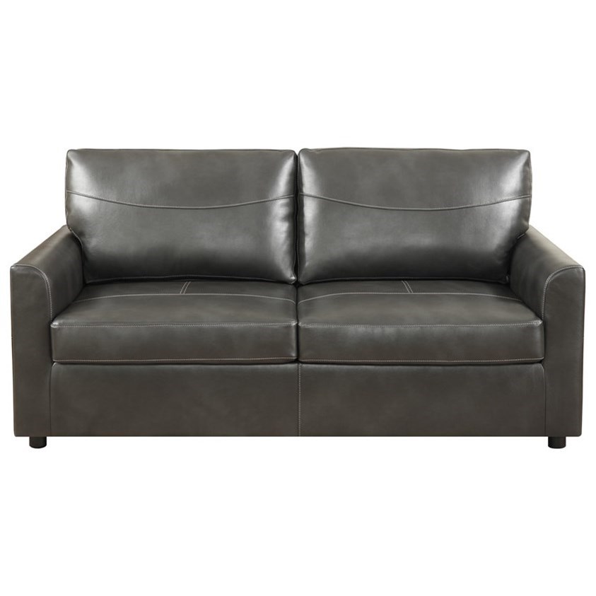 Emerald Slumber Faux Leather Full Sleeper Sofa W Gel Foam Mattress Wilson S Furniture Sleeper Sofas