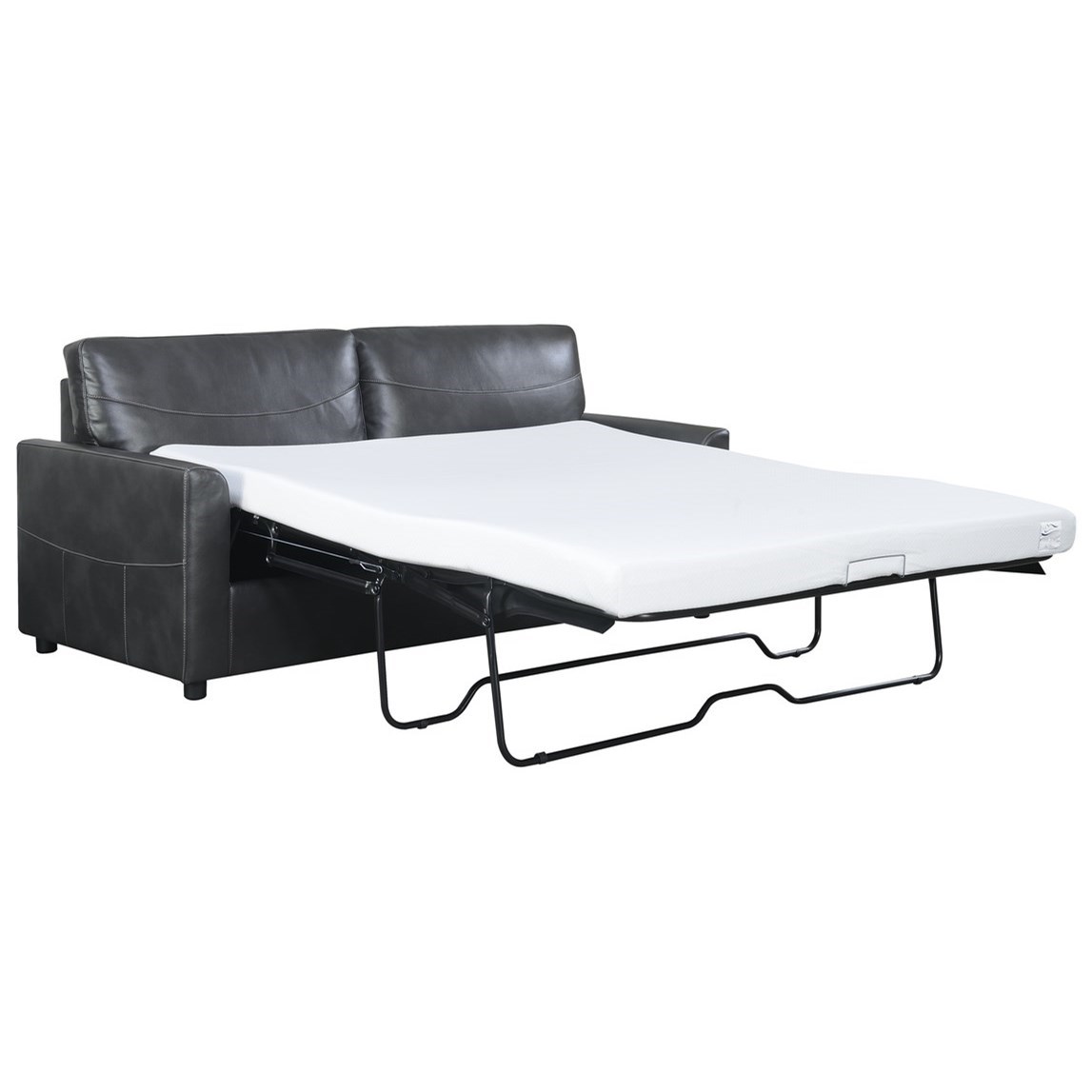 Emerald Slumber U3215 50 23 Faux Leather Queen Sleeper Sofa W Gel