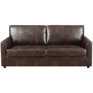 Emerald Slumber Faux Leather Queen Sleeper Sofa W Gel Foam