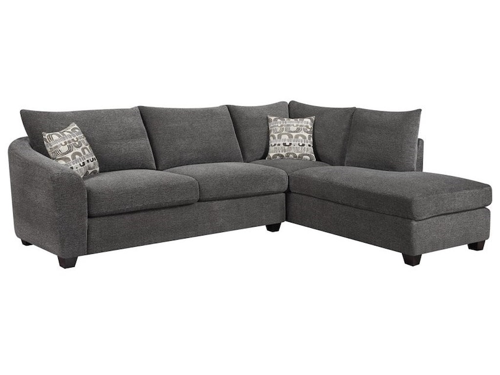 Emerald Urbana 2 Piece Sectional With Loose Pillow Back Sadler S Emerald Urbana2 Piece Sectional
