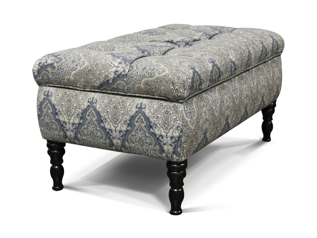 England Julia 5t00 81 Transitional Storage Ottoman With Tufted Top England Juliastorage Ottoman