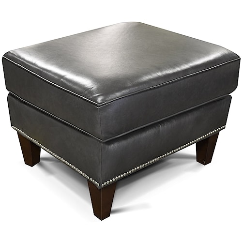 England Alice All Leather Ottoman With Nailhead Trim A1 Furniture England Alice All Leather Ottoman With Nailhead Trim