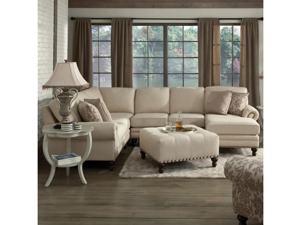 England Amix Six Seat Sectional with Right Chaise