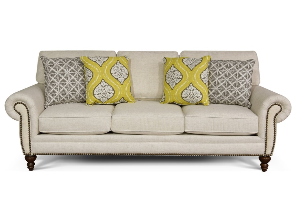 England Amix 7135 Traditional Styled Sofa With Nail Head
