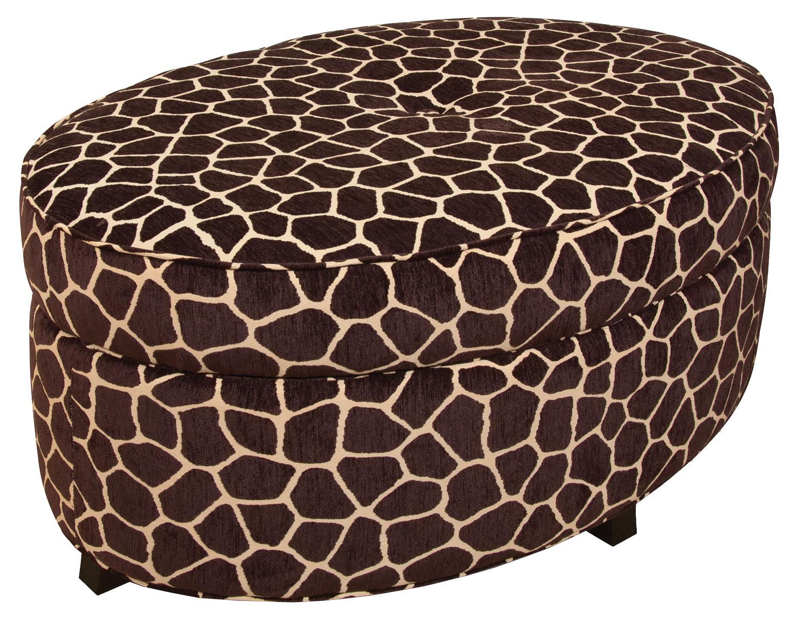 England Betty Betty Oval Storage Ottoman For Living Room Footrest