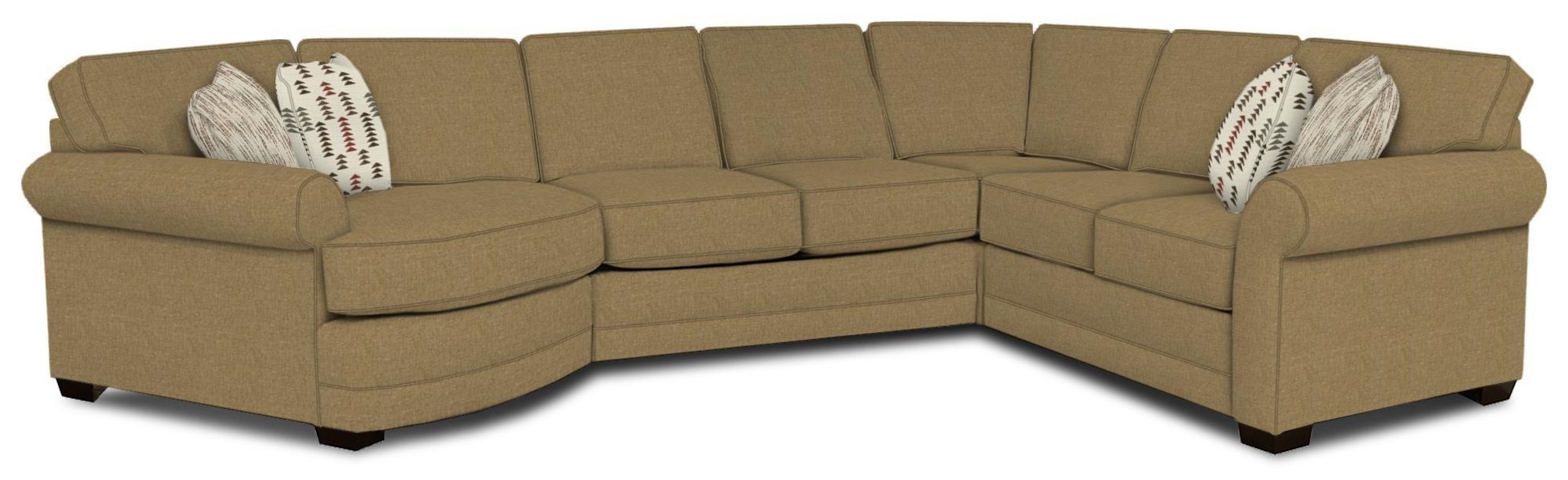 England Amos Sectional With Cuddler Crowley Furniture Mattress