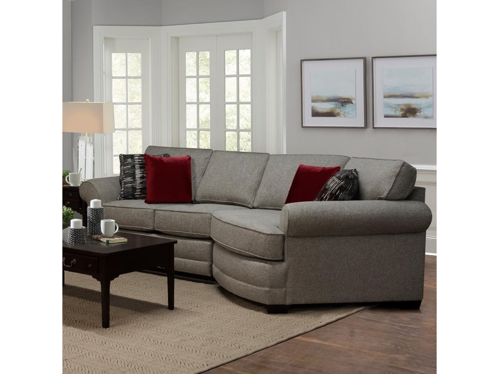 Brantley 3 Seat Sectional Sofa With Cuddler By England At Dunk Bright Furniture