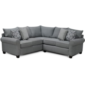 England Clementine Casual Sectional Sofa With Rolled Arms A1