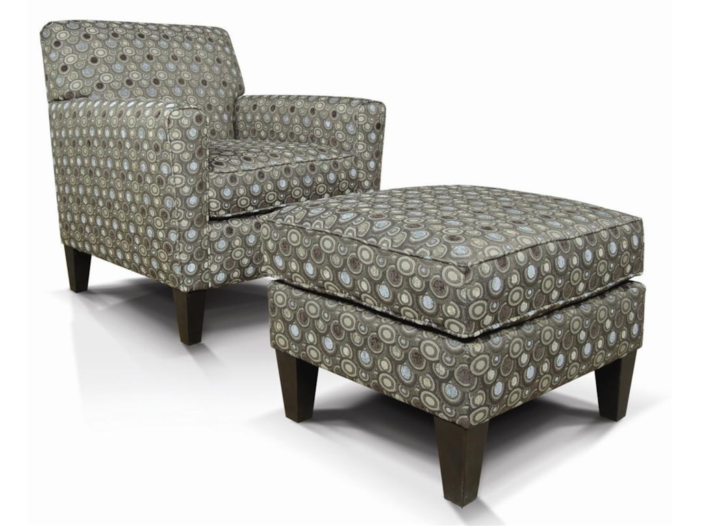 England CollegedaleUpholstered Chair & Ottoman