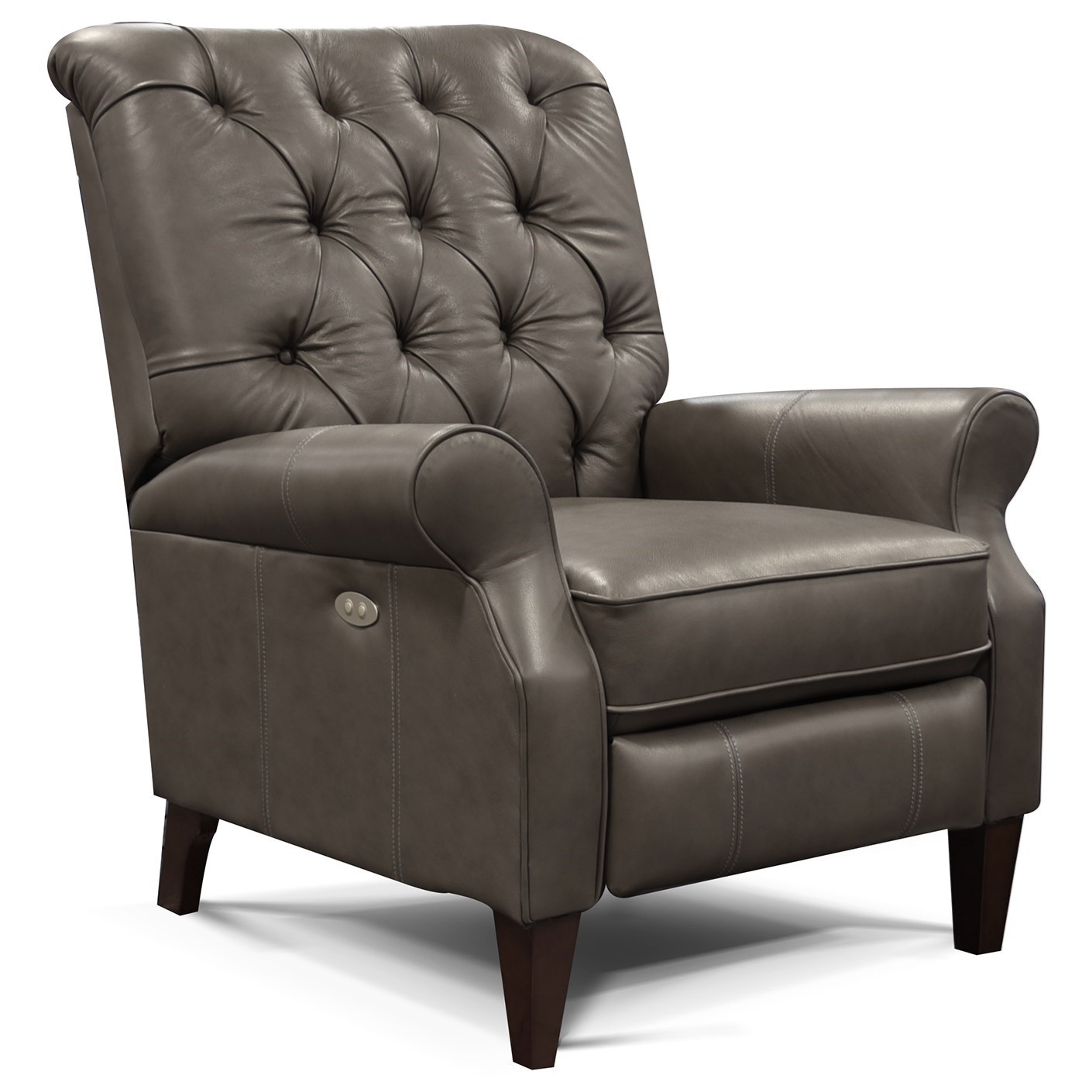 England Conway 5u031al All Leather Push Back Recliner With Tufted Back Gill Brothers Furniture High Leg Recliners