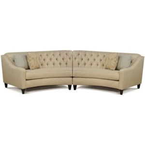 England Finneran 2 Piece Curved Sectional Sofa Pilgrim Furniture